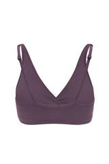 Women's Cross Front Bralette in Currant