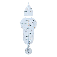 Knotted Day Gown with Hat Set in Take Off