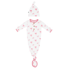 Knotted Day Gown with Hat Set in Bow