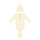 Knotted Day Gown with Hat Set in Chamomile