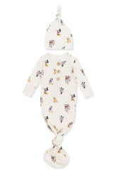 Knotted Day Gown with Hat Set in Mickey Mouse and Friends