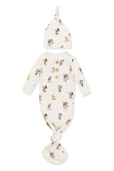 Knotted Day Gown with Hat Set in Mickey Mouse and Friends