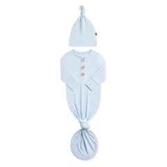 Knotted Day Gown with Hat Set in Breeze