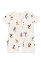 Zipper Shortall Romper in Mickey Mouse and Friends
