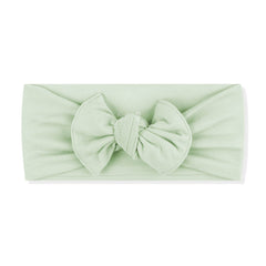 Knotted Bow Headband in Basil