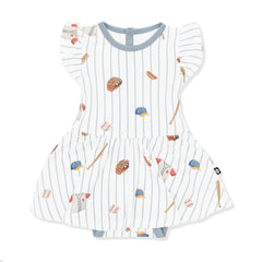 Twirl Bodysuit Dress in Home Run