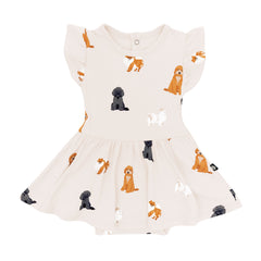 Twirl Bodysuit Dress in Fluffy Dog