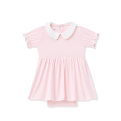 Peter Pan Collar Bodysuit Dress in Sakura