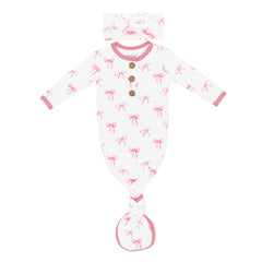 Knotted Day Gown with Bow Set in Bow