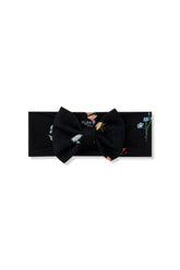 Bow Headband in Midnight Wildflower