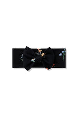 Bow Headband in Midnight Wildflower