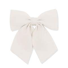 Large Alligator Clip Bow in Oat
