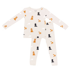 Long Sleeve Pajamas in Fluffy Dog