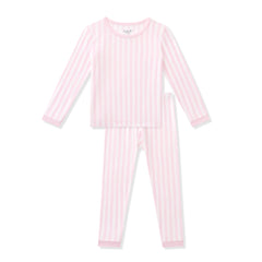 Long Sleeve Pajamas in Small Sakura Stripe