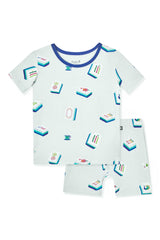 Short Sleeve Pajamas in Dew Mahjong