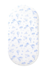 Oval Bassinet Sheet in Toile Safari