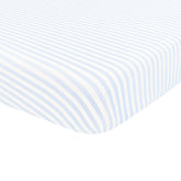 Mini Crib Sheet in Small Mist Stripe
