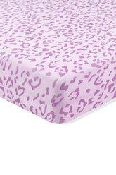 Crib Sheet in Thistle Leopard