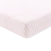 Crib Sheet in Small Sakura Stripe