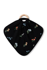Lovey in Midnight Wildflower with Removable Wooden Teething Ring