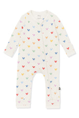 Zippered Romper in Pastel Mickey Mouse