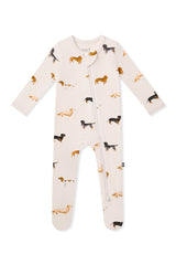 Zippered Footie in Dachshund