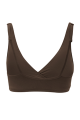 Women's Cross Front Bralette in Toffee