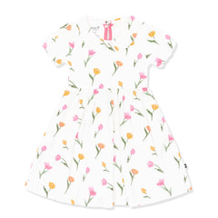 Peter Pan Collar Dress in Tulip