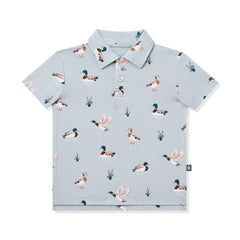 Toddler Short Sleeve Polo in Mallard Duck