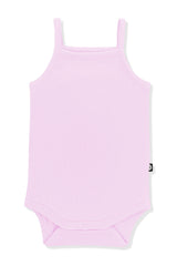 Ribbed Spaghetti Strap Bodysuit in Thistle