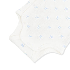 Pointelle Kimono Bodysuit in Sweet Blue Bow