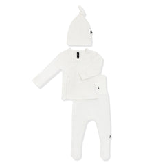 Pointelle Take Me Home Set with Cap in Cloud