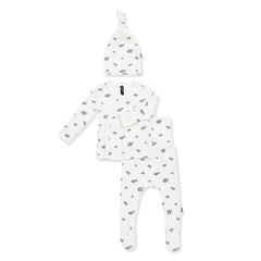 Pointelle Take Me Home Set with Cap in Spray Rose