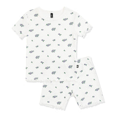 Pointelle Short Sleeve Set in Spray Rose