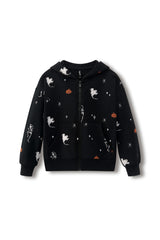 Zip-Up Hoodie in Halloween Friends