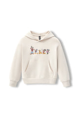 Hoodie in Mickey and Friends on Ecru