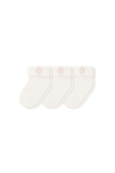 Baby 3-Pack Socks in Cloud