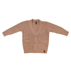 Chunky Knit Oversized Cardigan in Latte