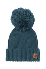 Chunky Knit Pom Beanie in Atlantic