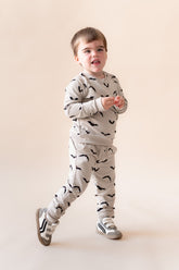 Long Sleeve Jogger Set in Bats