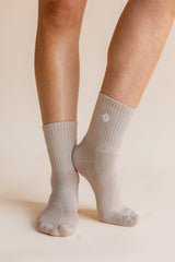 Adult Crew Socks in Bisque