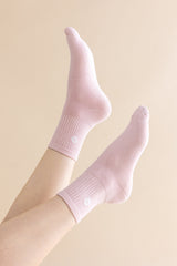 Adult Crew Socks in Blush