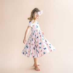 Twirl Dress in Blush Butterfly