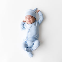 Pointelle Take Me Home Set with Cap in Breeze