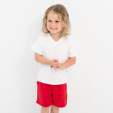 Drawstring Short in Cardinal
