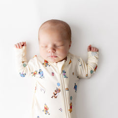 Zippered Footie in Winnie the Pooh Celebration