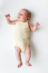 Ribbed Spaghetti Strap Bodysuit in Chamomile