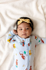 Zippered Footie in Curious George