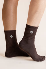 Adult Crew Socks in Espresso