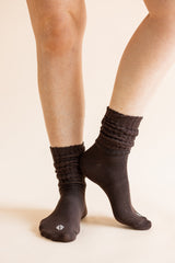 Adult Scrunch Socks in Espresso
